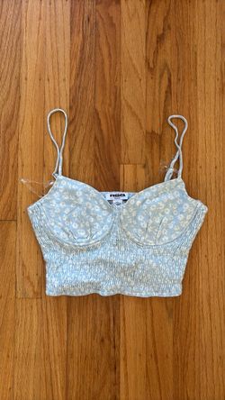 RSQ Floral Smocked Crop Top