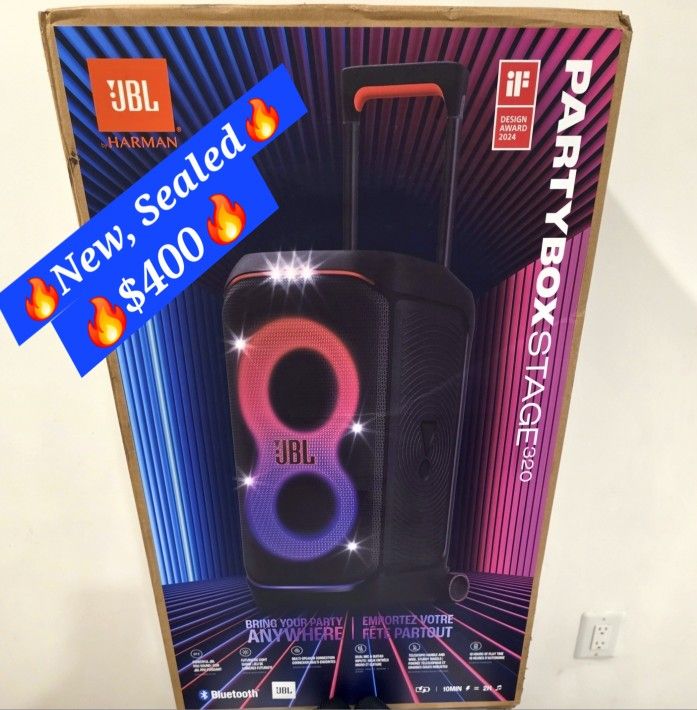 🔥PartyBox 320 JBL🔥New Factory Sealed🔥$400 Precio Firme🔥Original JBL