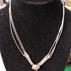 Beautiful Freshwater Pearl And Stirring Silver 925 Necklace