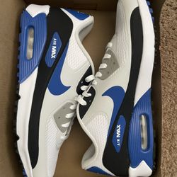 Nike Air Max 90 'Royal Blue' Black White Golf Sneakers, Size 10 And 11 Available 