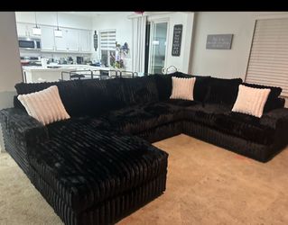CUSTOMIZABLE Brand new super plush comfy corduroy sectional