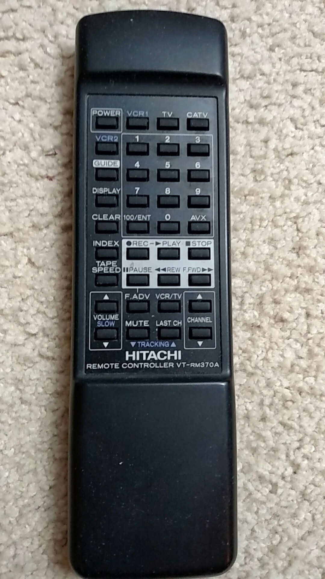 Hitachi VCR remote Model VT-RM370A