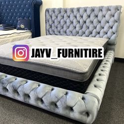 New Queen Bed Frame With Mattress 