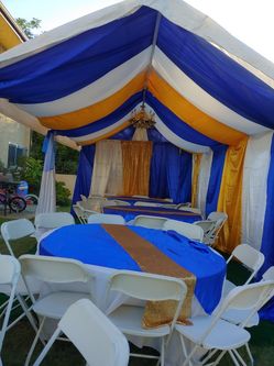 Canopies draping balloons tables chairs jumper anything you need