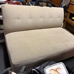 Crate & Barrel Tufted Armless Chair 
