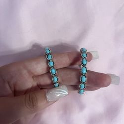 Western Style Turquoise Earrings 