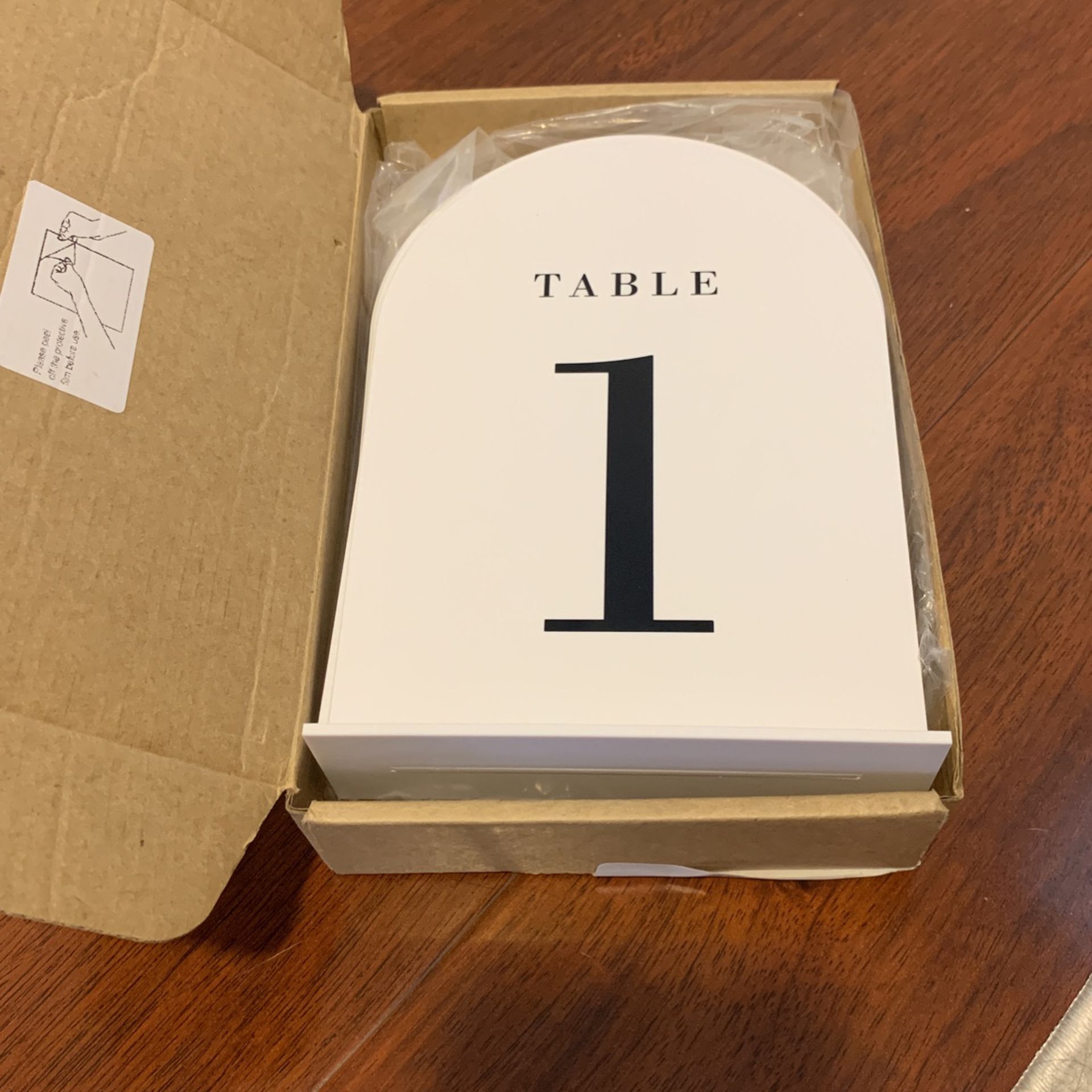 Full Set of Table Numbers for Events (1-15)