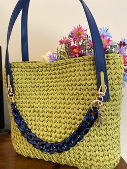 Handmade crochet purse premium yarn  , leather bottom and straps internal organizer