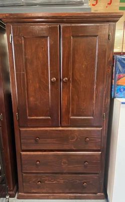 Tall pinewood  closet