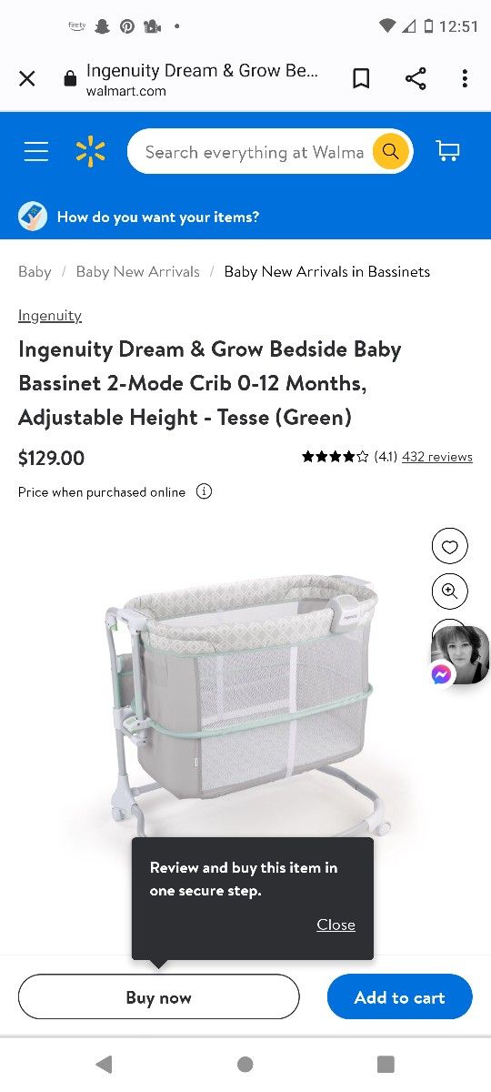 Ingenuity Dream And Grow Bedside Bassinet
