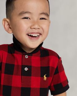 Polo Ralph Lauren Boys Buffalo Plaid Polo Shirt | Size 7 | EUC