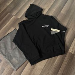 black essentials hoodie