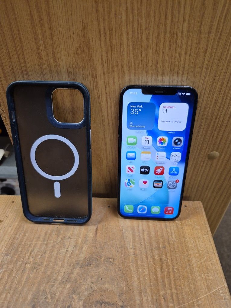 Apple Iphone 12 Pro Max 256gb Verizon MG9J3LL/A With Case