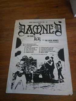 The Damned and Ruts large 1979 poster