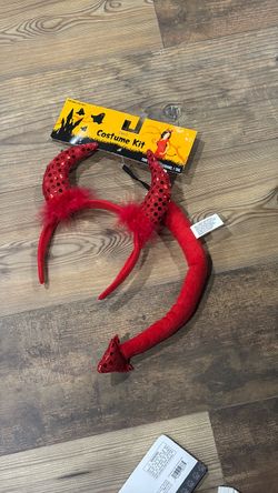 Devil Costume Kit Horns Headband and Tail