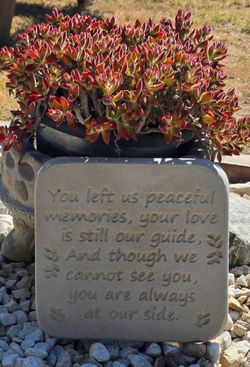 🤍People and pet memorial stone for garden concrete🤍