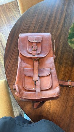 Leather back pack