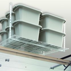 Ceiling Mount Storage unit  in White - garage racks