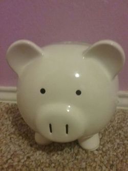 White piggy bank