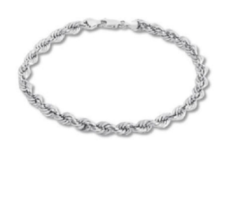 Sterling Silver Rope Bracelet. Has the 925 silver tag.