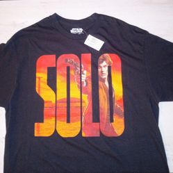Men's Star Wars Han Solo T-shirt Size Large(Black)