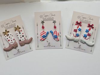 4th of July Earrings- Western-style 4th of July