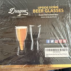 Dragon Upside Down Beer Glasses