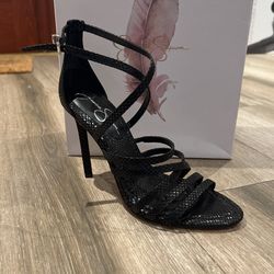 Jessica Simpson Black Heels Party Shoes