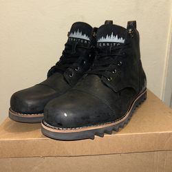 Territory Zion Boots Men’s Size 12 Wide Black Leather Comfort