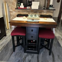 Dinning table With Wine Rack Base