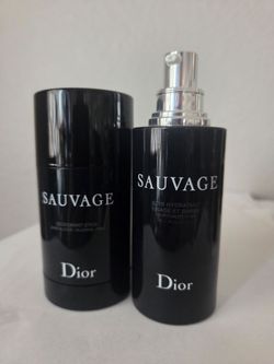 DIOR SAUVAGE DEODORANT STICK AND FACE MOISTURIZER,  AS PICTURED