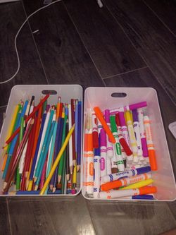 Markers and color pencils