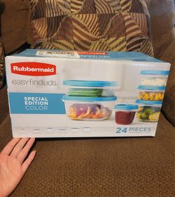 Rubbermaid 24 Pieces Containers+Lids Special Edition Color
