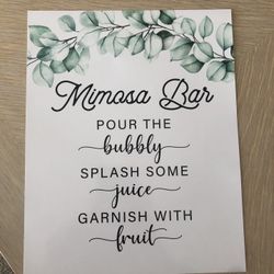Mimosa Bar Sign