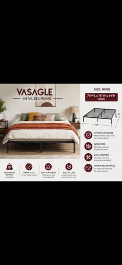 Vasagle King Metal Bed Frame
