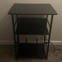 Black Wooden Side Table 