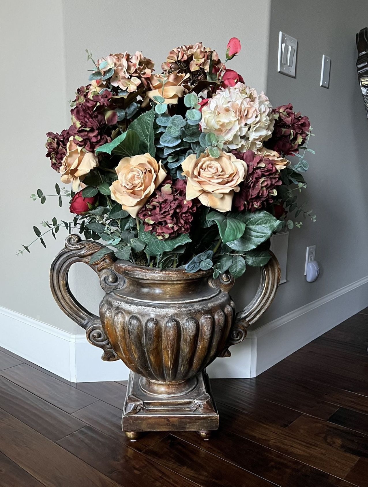 Artificial Flower Arrangement With Large Vase