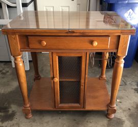 Beautiful Oak Buffet with Glass Top