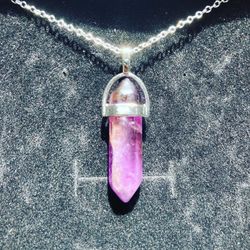 Purple Stone Crystal Necklace