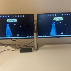 2 Del Monitors, Dual Monitor Arm, Docking Station 