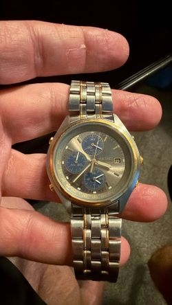 Vintage Seiko 7T32 Alarm Chronograph – Two-Tone Grey Dial & Blue Subdials