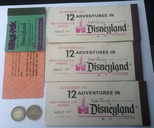 Collector Items Disneyland Tickets And  ARCADE TOKENSr