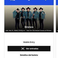 bronco en las vegas. muy buenos. lugares. yo no podré ir. 