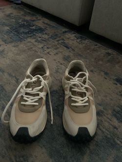 Size 12 Moncler sneakers white/Tan (Extra Fresh - Like New )