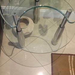 Glass Corner Table