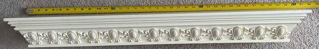 36" Ornate Victorian/Baroque Polyurethane Crown Molding Cornice Trim