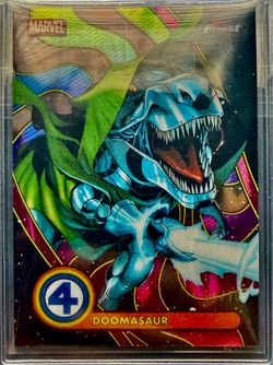 2026 Topps Finest Fantastic Four Doomasaur Blacklight Rare 08/10 SSP