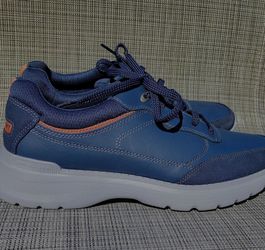 Rockport ProWalker Men’s Lace Up Low Top Athletic Sneakers Blue/White/Orange