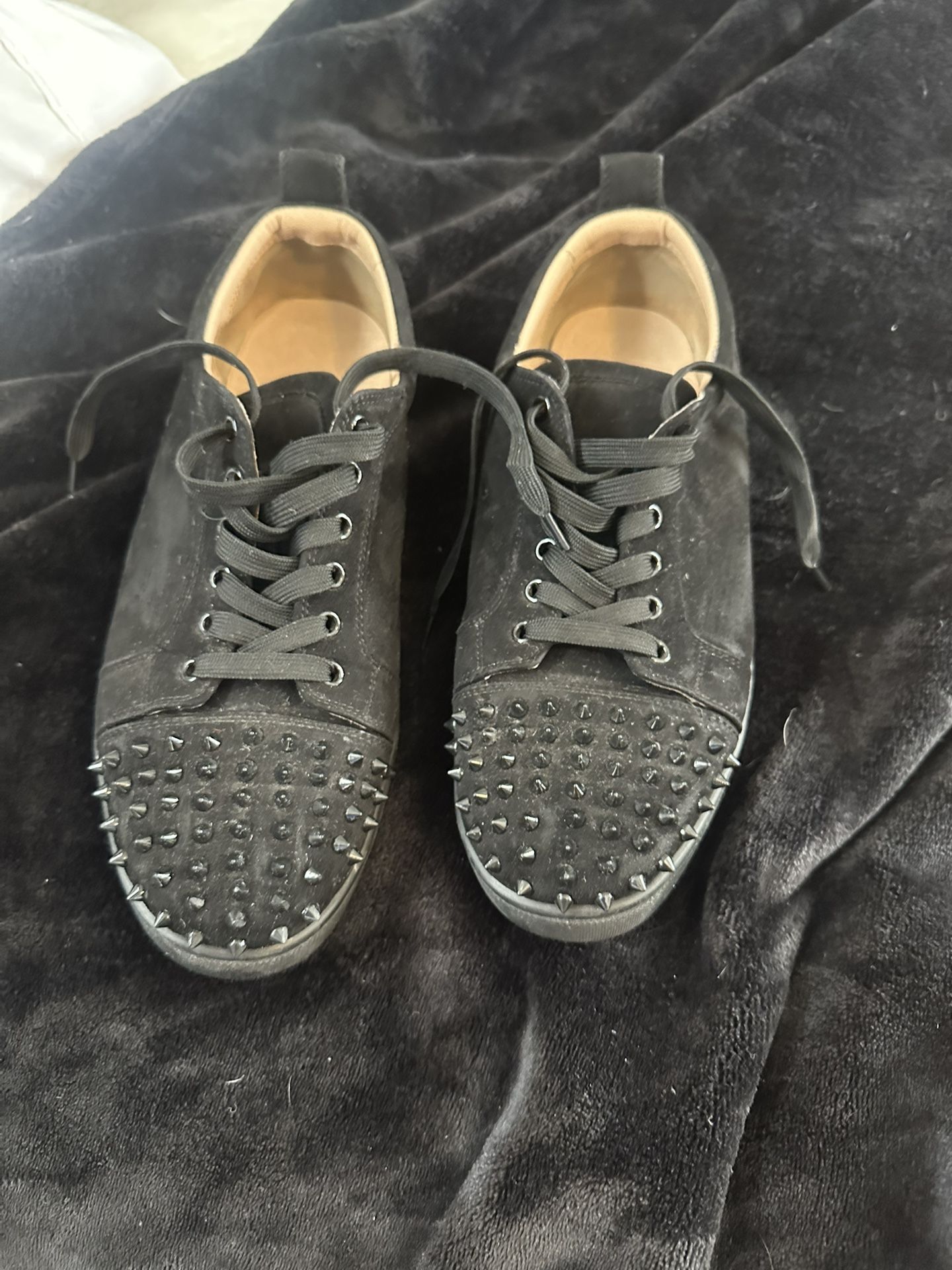 Christian Louboutin Louis Junior Spikes Flat 'Taupe'