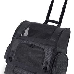 Gen7Petsa Dog Carrier-Large Black Roller Bag Pet Carrier 18.5 x 11.5 x 18.5 NEW
